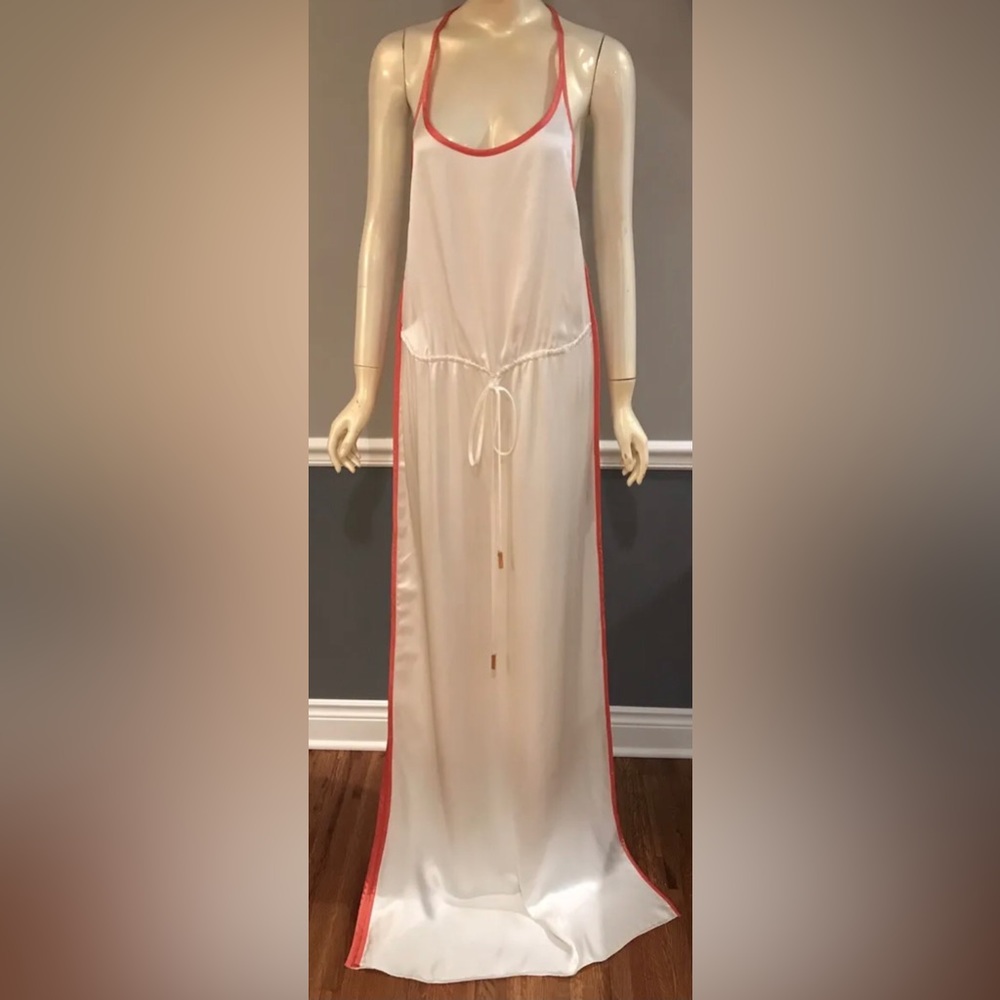 Dsquared2 Silk Dress High Slit Racer Back 44 L New